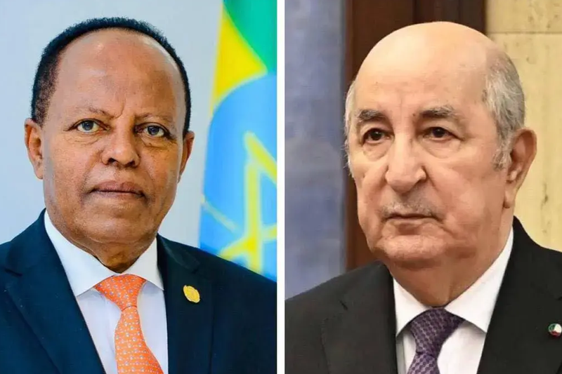 President Tebboune receives congratulations from Ethiopian counterpart